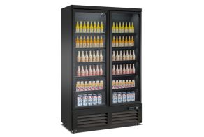 FREEZER 2 GLASS DOORS BLACK CEB-1200F BL