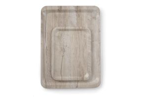 Serving tray with melamine laminate, non slip, with wood design, HENDI, Wood light, 240x340mm