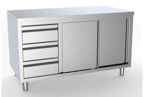 700 WORKTABLE SLIDING DOORS DRAWERS LEFT 1400