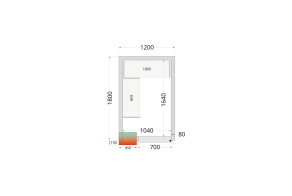CR 120x180x220 Cold Room Panels 80 mm