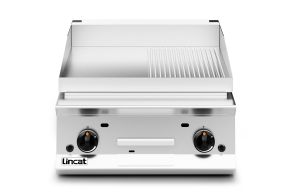 Lincat Opus 800 Natural Gas Counter-top Griddle - Ribbed Plate - W 600 mm - 15.5 kW