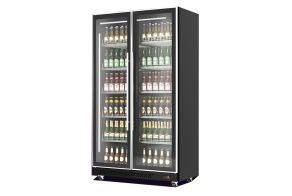 REFRIGERATOR 2 GLASS DOORS BLACK