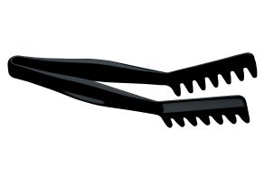 Black Angled Grip Tong 230mm