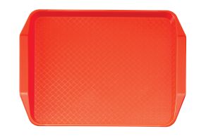 Orange Fast Food Tray w/ Handles 410x300mm *Clearance