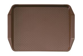 Brown Fast Food Tray w/handles 410x300mm