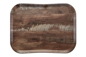 Dark Oak Versa Century Textured Clear Tray 330x430mm