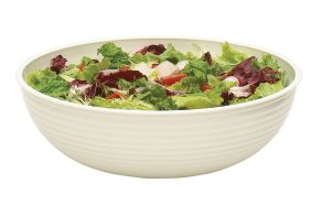 3L White Polycarbonate Ribbed Bowl