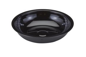584ml Black Polycarbonate Ribbed Bowl