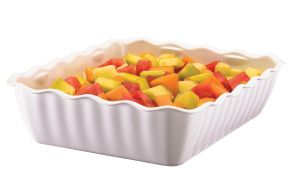 4.6L White Deli Crock