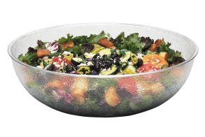1.6L Clear Polycarbonate Pebbled Bowl