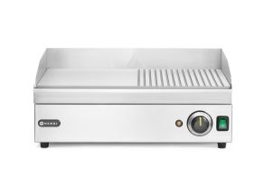 Griddle half ribbed, HENDI, Kitchen Line, 220-240V/2400W, 527x404x(H)233mm