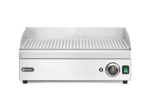 Griddle ribbed, HENDI, Kitchen Line, 220-240V/2400W, 527x404x(H)233mm