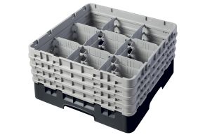 H215mm Black 9 Compartment Camrack