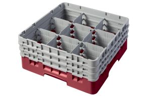 H174mm Cranberry 9 Compartment Camrack