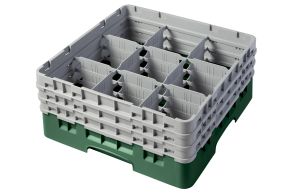H174mm Green 9 Compartment Camrack