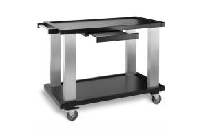 Wooden-Aluminium Trolley 2 Shelf