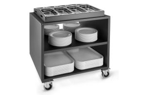 Cutlery Dispenser Trolley Black