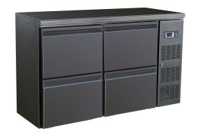 BARCOOLER BLACK 4 DRAWERS