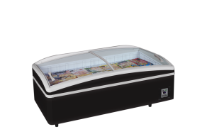 SHALLOW HEAD B-F Black Supermarket Freezer