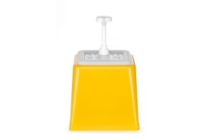 Sauce dispenser with pump, HENDI, 2,5L, Yellow, 230x210x(H)327mm