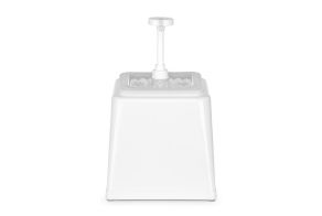 Sauce dispenser with pump, HENDI, 2,5L, White, 230x210x(H)327mm