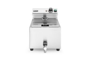 Deep fryer Profi Line with drain tap, 8 l, HENDI, Profi Line, 8L, Light grey, 230V/3500W, 305x515x(H)354mm
