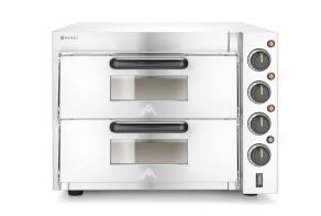 Double deck pizza oven 3000W, HENDI, Silver, 230V/3000W, 580x560x(H)435mm