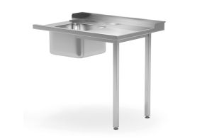 Loading table with sink for dishwasher, HENDI, right side, 1200x700x(H)850mm