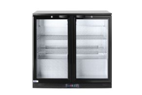 Back bar refrigerator double-door, Arktic, 180L, Black, 220-240V/160W, 900x540x(H)890mm