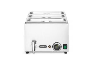 Set: Bain-marie HENDI Ranger with drain tap + 3x GN 1/3 with lid, HENDI, GN 1/1, 230V/1000W, 604x332x(H)242mm