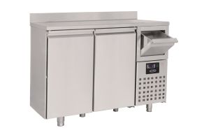 600 REFRIGERATED COUNTER 2 DOORS  WITH DISPOSAL DRAWER FOR COFFEE