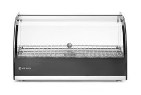 Heated countertop display, HENDI, single level, Black, 220-240V/800W, 554x376x(H)311mm