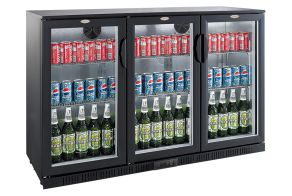 BACKBAR COOLER BLACK 3 DOORS