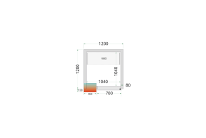 CR 120x120x220 Cold Room Panels 80 mm