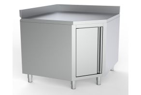 WORKTABLE CORNER WITH DOOR AND UPSTAND 1000/1000 FOR 700MM TABLES