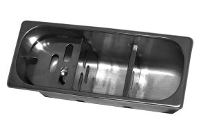 SINK FOR ICE CREAM SCOOP 270X110X120  WITH WATER DRAIN HOLE AND OVERFLOW PIPE