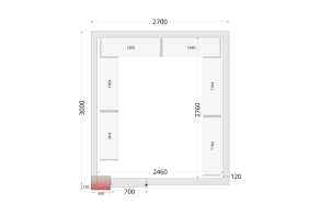 CR 270x300x220 Cold Room Panels 80 mm