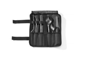 Chef plating set, 6 pcs, black, HENDI, 255x25x(H)100mm