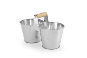 Double bucket with handle, HENDI, 250x125x(H)105mm
