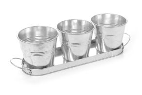 Display – 3 buckets with a tray, HENDI, 415x130x(H)125mm