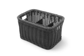 Cutlery basket, HENDI, Black, 260x180x(H)150mm