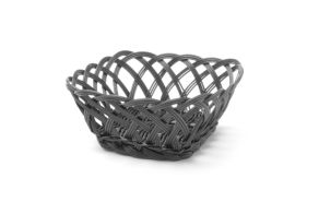 Baskets with woven sides, HENDI, square, Black, 190x190x(H)80mm