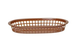 Serving baskets fast food style, HENDI, Brown, 6 pcs., 275x175x(H)38mm