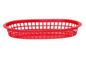 Serving baskets fast food style, HENDI, Red, 6 pcs., 275x175x(H)38mm