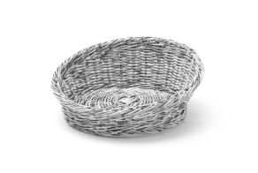 Bakery basket angled round, HENDI, Light grey, ?310x(H)120mm
