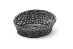 Bakery basket angled round, HENDI, Black, ?310x(H)120mm