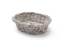 Bakery basket oval, HENDI, Light grey, 250x190x(H)65mm