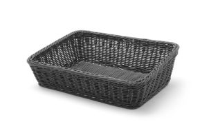 Bakery basket angled, HENDI, Black, 400x300x(H)120mm