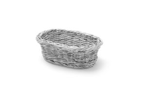 Bakery basket oval, HENDI, Light grey, 190x120x(H)60mm
