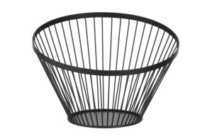 Fruit basket angled round black, HENDI, ?300x(H)205mm